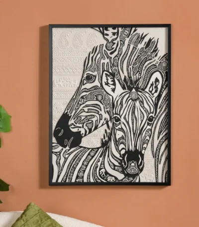 black-and-white-zebra-wall-art