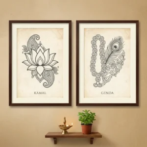 floral-line-art-framed-poster-set-of-2