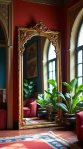 full-length-antique-wooden-mirror