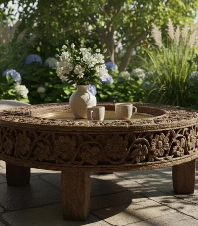 indian-chakki-round-wooden-coffee-table