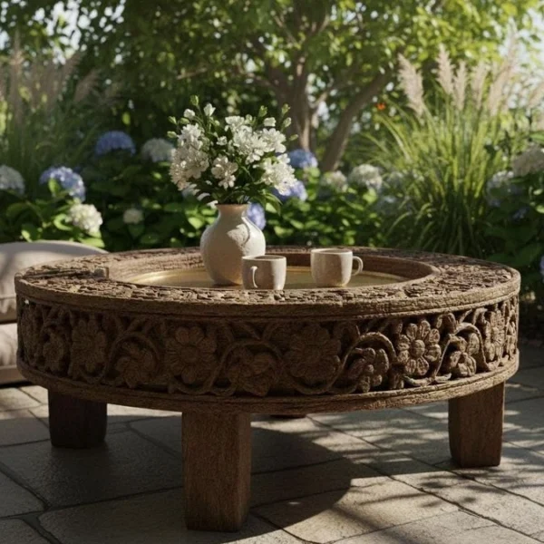 indian-chakki-round-wooden-coffee-table