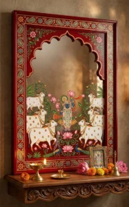 red-rajasthani-hand-painted-mirror