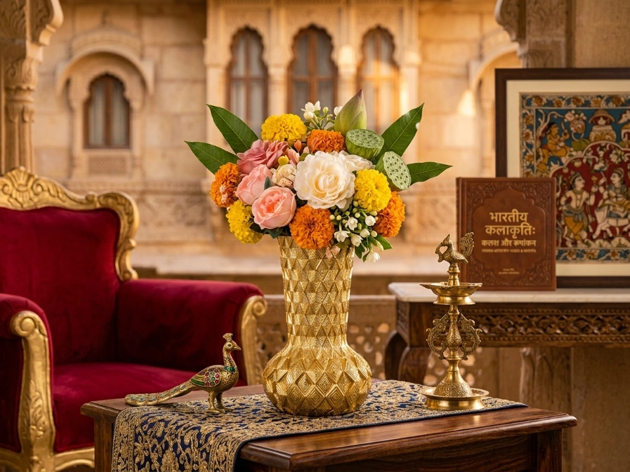 sculptural-gold-flower-vase