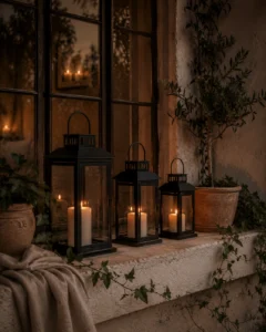 black-patio-lantern-for-warm-outdoor-glow