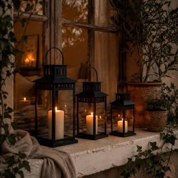 black-patio-lanterns-for-warm-outdoor-glow