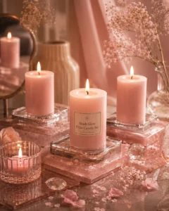 blush-glow-pillar-candle-sets
