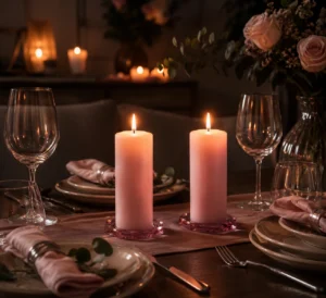 blush-pink-candle-for-romantic-dinner-decor