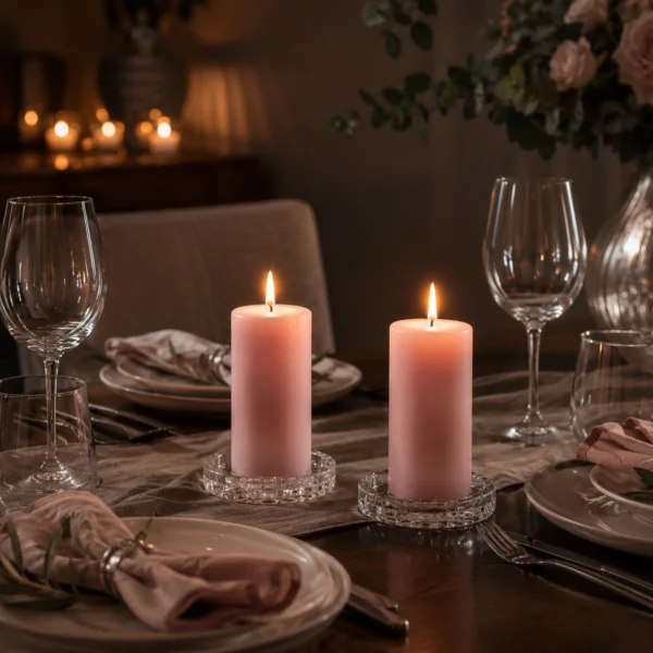 blush-pink-candles-for-romantic-dinner-decor