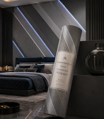 contemporary-grey-geometric-wallpaper