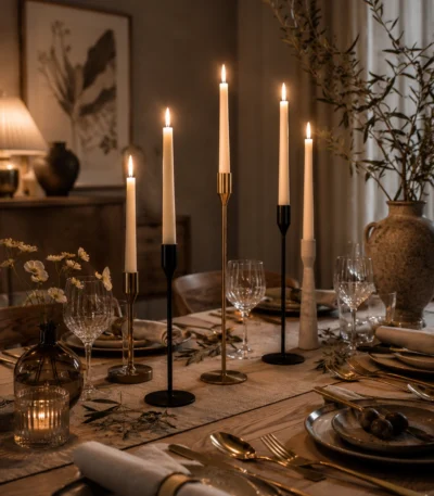 elegant-taper-candle-holders-for-dining-table-decor