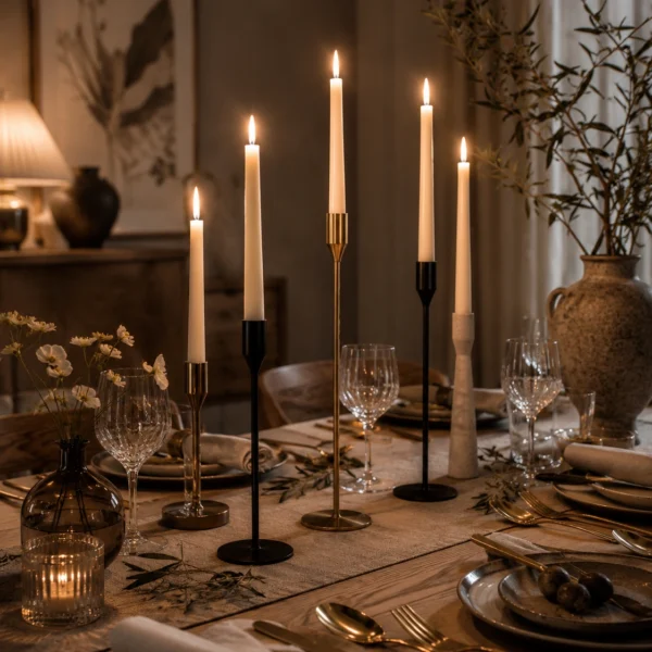 elegant-taper-candle-holders-for-dining-table-decor