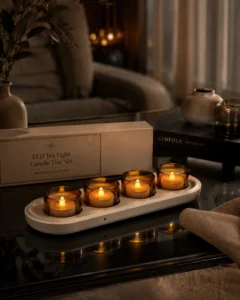 led-tea-light-candle-tray-sets