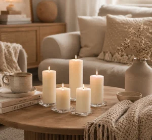 lvory-pillar-candles-for-cozy-living-room-decor