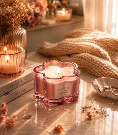 pink-flower-shaped-glass-candle-holder