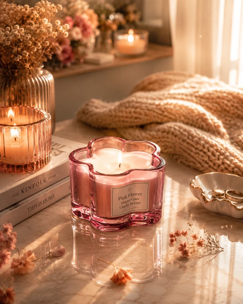 pink-flower-shaped-glass-candle-holder