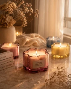 pink-flower-shaped-glass-candle-holders