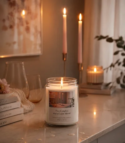 two-candles-and-a-calm-mood