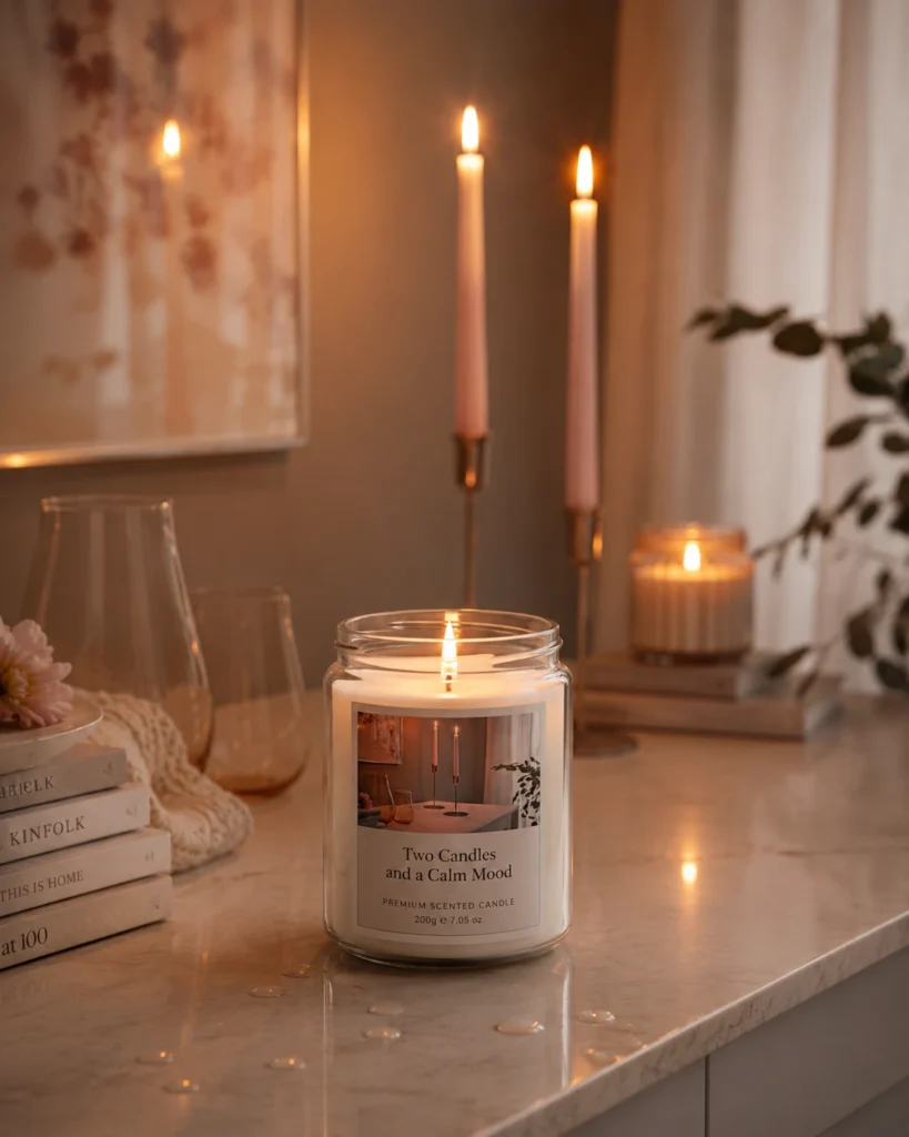 two-candles-and-a-calm-mood