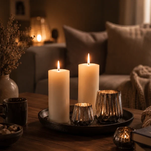 white-pillar-candles-for-cozy-evening-glow