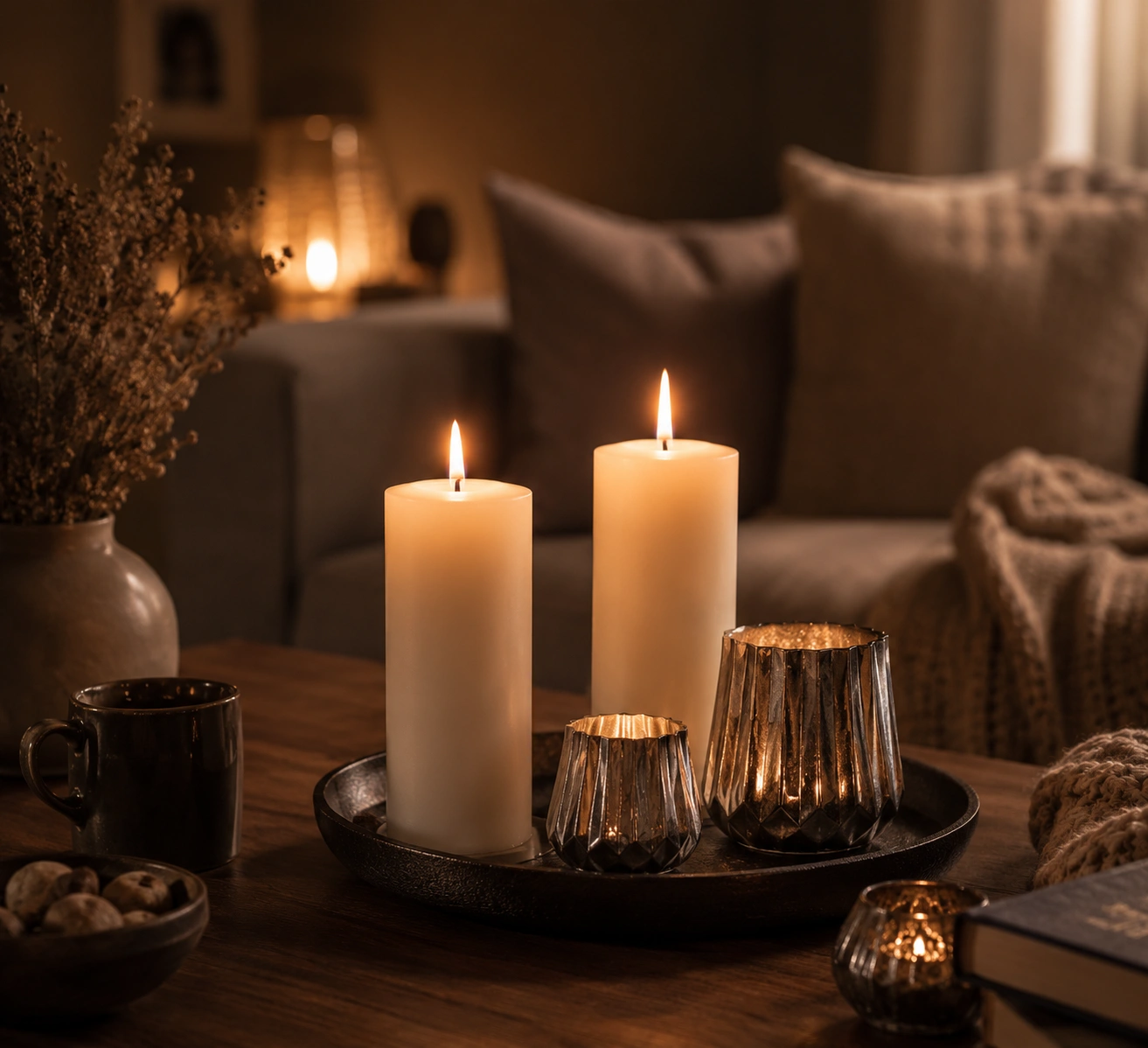 white-pillar-candles-for-cozy-evening-glow white-pillar-candles-for-cozy-evening-glow
