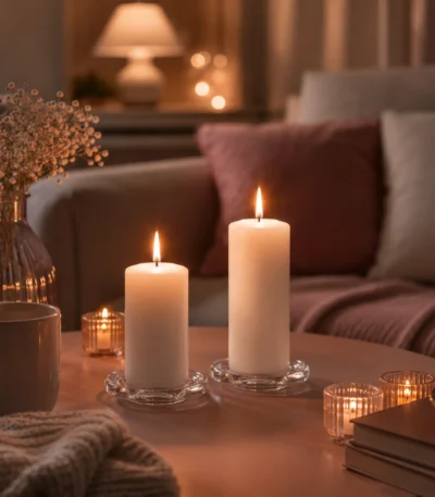white-pillar-candles-for-soft-romantic-decor