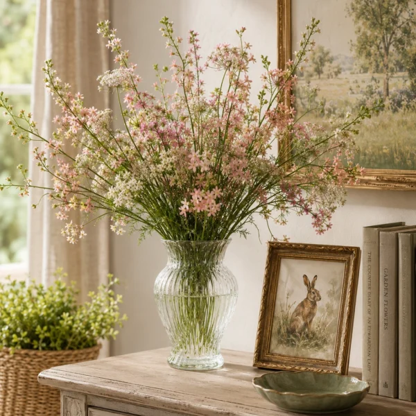 blush-wildflower-ribbed-glass-vase