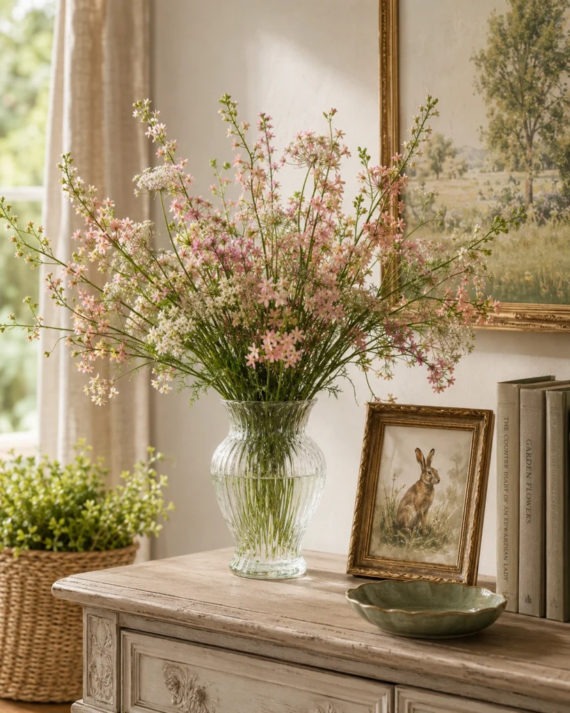 blush-wildflower-ribbed-glass-vase