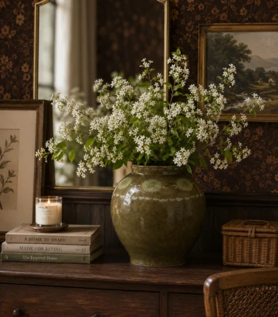 olive-green-glossy-ceramic-flower-vase
