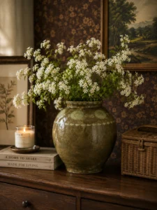 olive-green-glossy-ceramic-flowers-vase