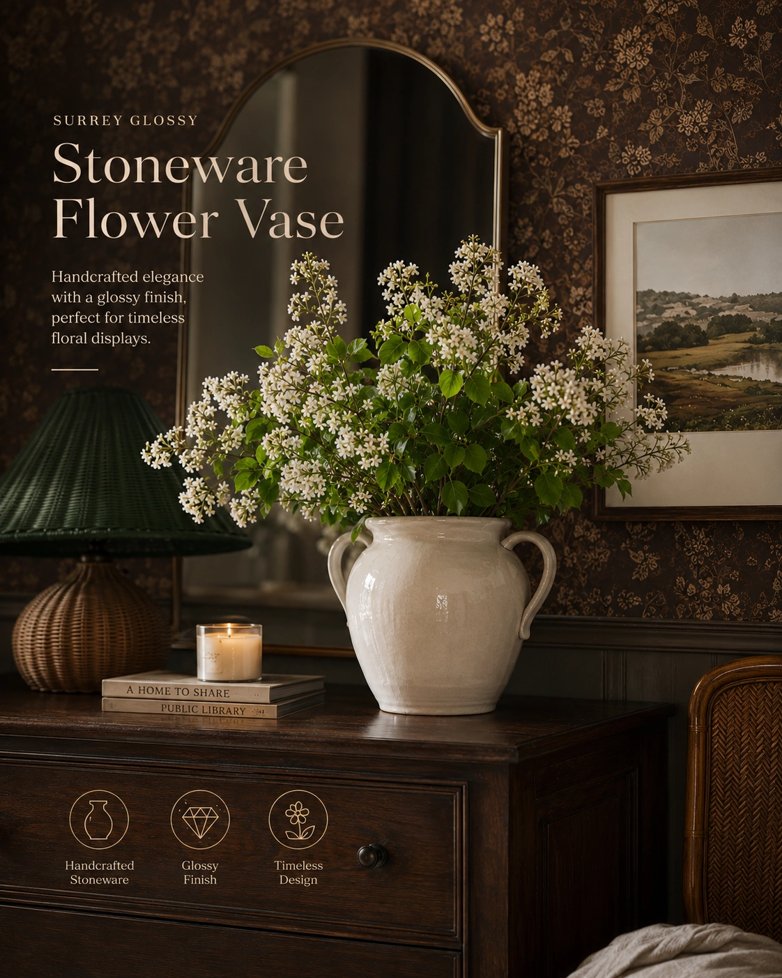 surrey-glossy-stoneware-flower-vase surrey-glossy-stoneware-flower-vase