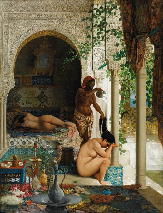 after-the-bath-by-marc-alfred-chataud-1833-1908 after-the-bath-by-marc-alfred-chataud-1833-1908