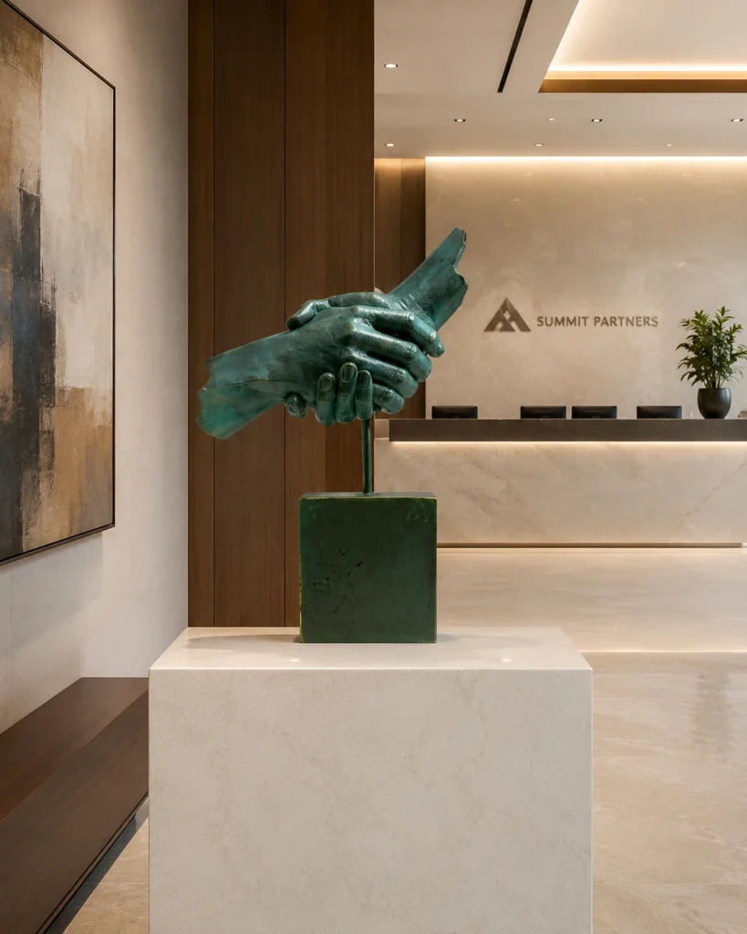 Art of Trust and Friendship Connection Sculpture