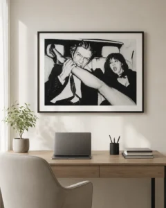 Black and White Car Scene Pencil Drawings