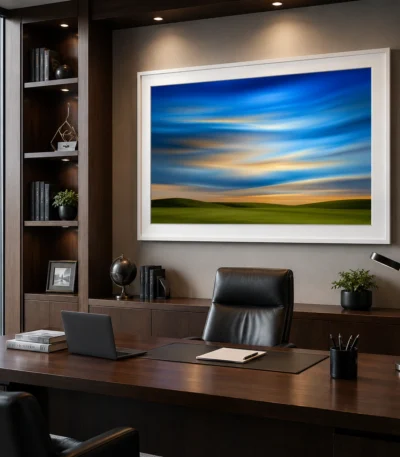 blue-horizon-abstract-framed-wall-art