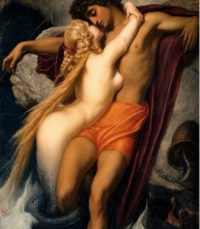 frederic-leighton-the-fisherman-and-the-syren-1858