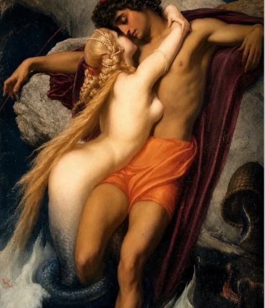 frederic-leighton-the-fisherman-and-the-syren-1858