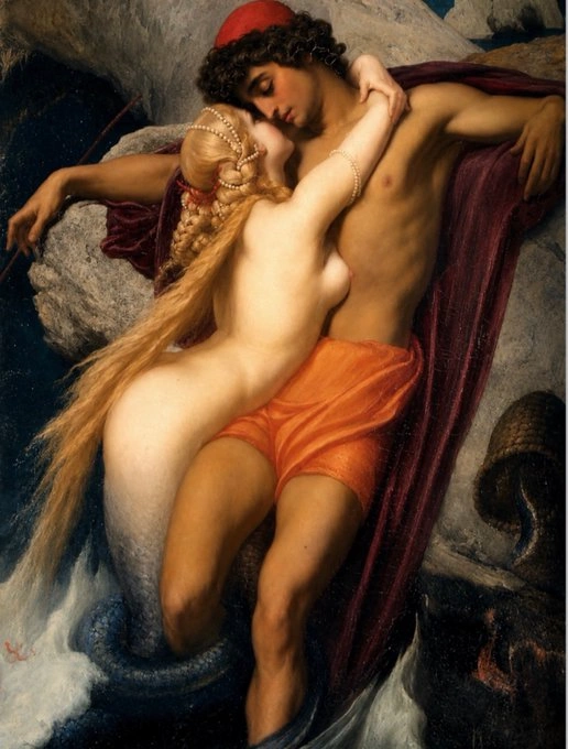 frederic-leighton-the-fisherman-and-the-syren-1858