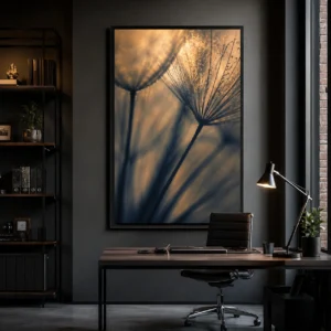 golden-dandelion-abstract-framed-wall-arts
