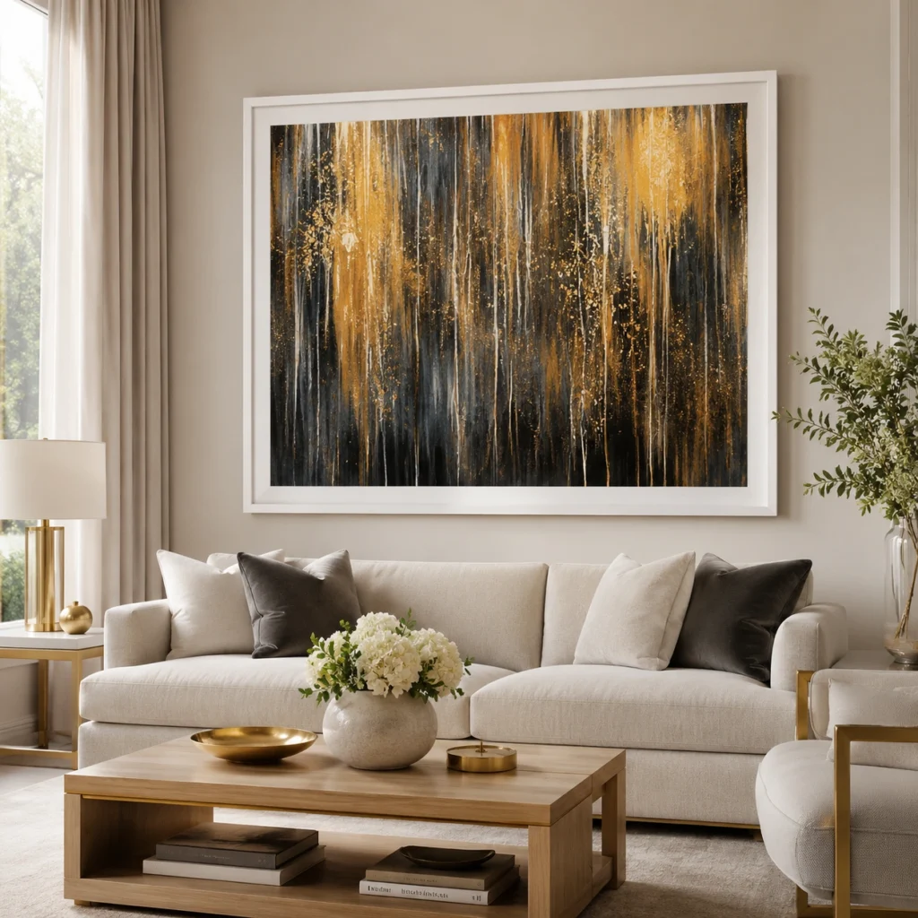 golden-rain-abstract-framed-wall-art
