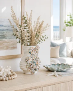 Handcrafteds Spiral Coil Ceramic Vase