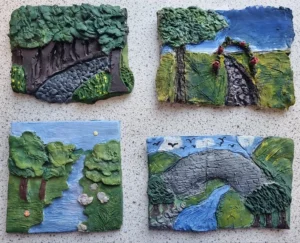 Landscapes and Cityscapes Shaped in Clays