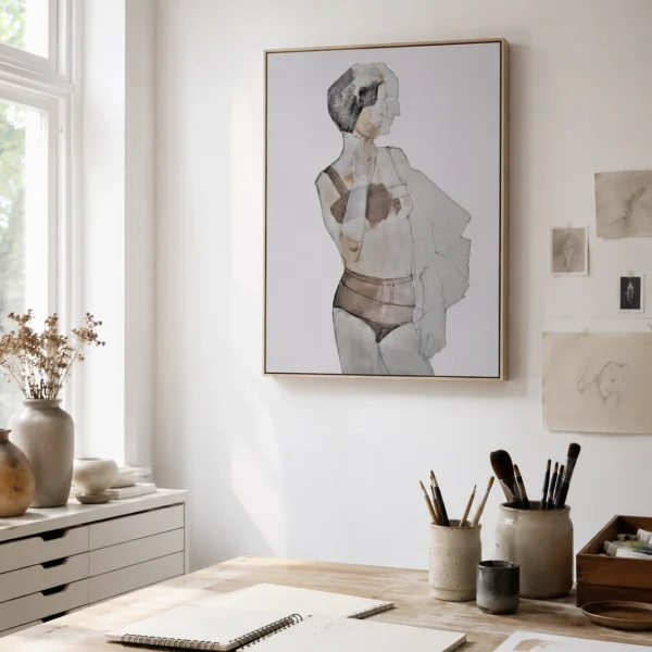 Layered Profile Figure Drawing