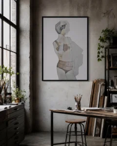 Layered Profile Figures Drawing