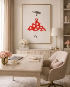 Red Polka Dot Dress Fashion Drawings