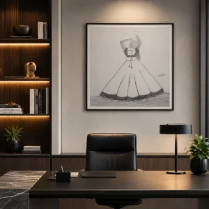 Traditional Dancing Girl Pencil Drawings