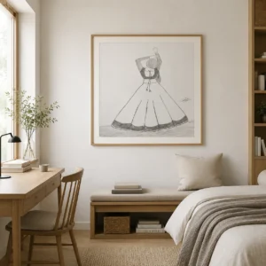 Traditionals Dancing Girl Pencil Drawing