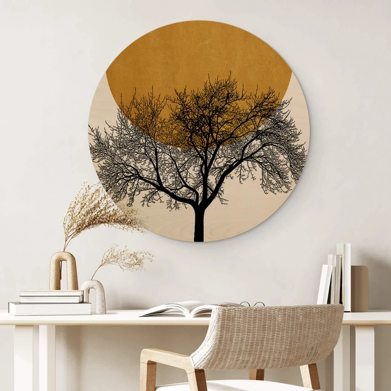 winter-morning-circular-wooden-wall-art winter-morning-circular-wooden-wall-art