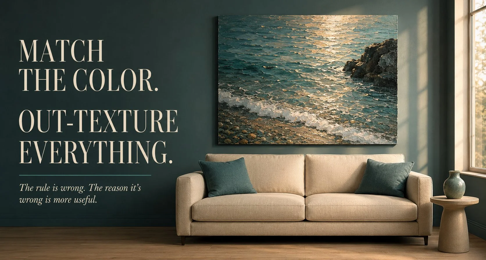 Decorating With Paintings_ Match The Texture, Not The Colors