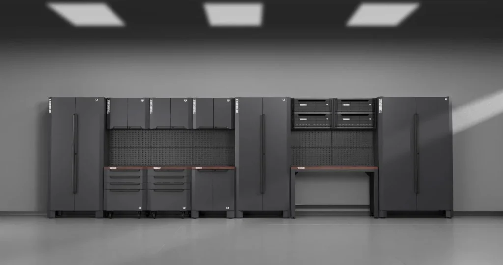 Gray garage storage