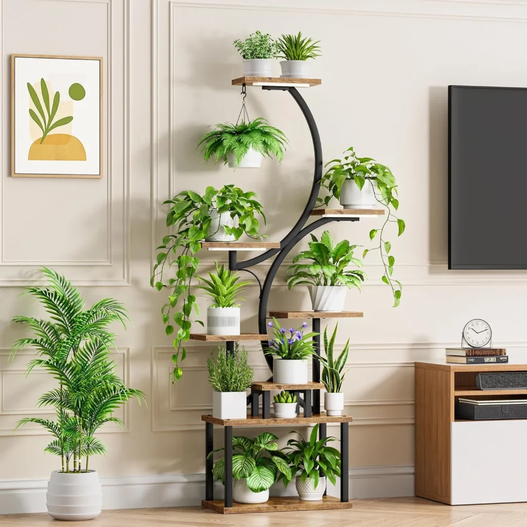 Plant Stand Indoor with Grow Lights